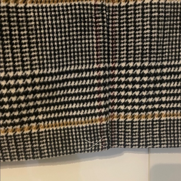 LOFT Plaid Open-Front Blazer in Gray and Tan - Picture 6 of 9